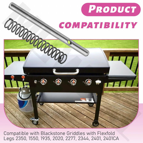 MOWZXL locking pin and spring kit with four M6 bolts for Blackstone griddles with Flexfold legs