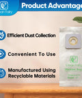 20 Pack Replacement Bags Fit PowerForce Upright Vacuums Style 1 and 7, Clean Fairy packaging with featured product advantages.
