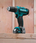 Super Lightweight 12v Max CXT Cordless Two Piece Combo Kit Featuring A Compact Driver Drill And Impact Driver With Hella Reliable Lithium Ion Battery For Weekend Warrior Jobs And Fast Home Repair Tasks, with 3/8 inch chuck.