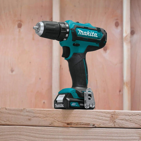 Super Lightweight 12v Max CXT Cordless Two Piece Combo Kit Featuring A Compact Driver Drill And Impact Driver With Hella Reliable Lithium Ion Battery For Weekend Warrior Jobs And Fast Home Repair Tasks, with 3/8 inch chuck.