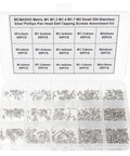 Metric M1 To M2 Stainless Steel Phillips Pan Head Self Tapping Screws 750 Piece Assortment Kit in plastic box with labels