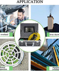 Top Notch Wifi Drain Inspection Camera With Eight High Intensity Led Lights Ip68 No Sweat Waterproof Sewer Borescope 17Mm Slick Lens 1000 Tvl Digital Endoscope Kit in a toolbox for vehicle and sewer inspections.