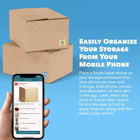 QR Code Sticker Pack For Storage And Inventory Tracking 48 Labels Color Coded System With App Easy Peasy Storage Unit Organization