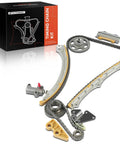 11 Piece Timing Chain Kit With Sprocket And More For Honda 2.4L DOHC Engines, includes chain, sprockets, and guide rails