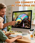 Kids Microscope 3 And Up 1000X Handheld Digiscope With 2 Inch IPS Display For Awesome Photo And Video Ultra Portable Science Toy For Home School Easy Single Button Start Great Gift For Curious Young Scientists connected to PC showing insect close-up