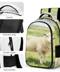 Watercolor Meadow Sheep Printed Backpack For Everyday Use Unisex Large Capacity Daypack Durable Polyester Breathable And Easy To Clean