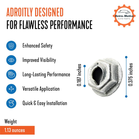 Badass Zinc Coated Pal Nuts And Exterior Trim Fastener Assortment Fits Three Sixteenths To Five Sixteenths Inch Studs Includes One Twenty Five Piece Set For Super Tight Auto Body Mounting And Sleek Emblem Upgrades