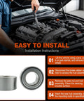 Mechanic installing 2 Pack Front Wheel Hub And Bearing Assembly 510055 For Hyundai Accent 2000 2017 Elantra 1996 2000 Tiburon 1997 2001 Kia Rio Rio5 2006 2011 WB000058 FW178 Bolt On Ready To Ride