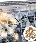 Grease Fittings Assortment Kit with 90-Degree 45-Degree and Straight Nozzles for Auto and Industrial Lube shown near robotic arm