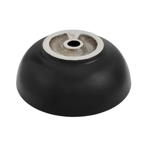 Bottom view of Sublime Round Vessel Sink In Matte Black With Above Counter Installation, Durable Non Porous Scratch Resistant Ceramic, No Faucet Included
