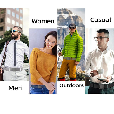 6 Pack Nylon Belts For Men And Women With Plastic Buckles, Metal Free Tactical Belts For Casual Wear, Work, Hiking, Outdoor Activities