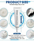 Front view of MTLEE 2-pack guide-rail grease for 3D printers, 10g, odorless maintenance lubricant with nozzle