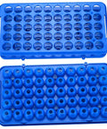 Top Notch Detachable Plastic Test Tube Holder Rack For 5ml 10ml 15ml Tubes 50 Hole Blue Lab Gear Organizer Corrosion Resistant HIPS Material