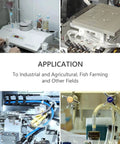 Collage of industrial and laboratory setups using 10 Ft Clear Vinyl Tubing 1 Quarter Inch ID Flexible Hybrid PVC Hose for various applications.