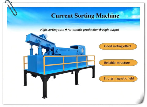 No Sweat Heavy Duty Eddy Current Separator For Swift Non Ferrous Metal Extraction Effortless Copper And Aluminum Reclamation From Mixed Loads With Zero Complicated Training Needed, blue sorting machine, industrial size, automatic operation.