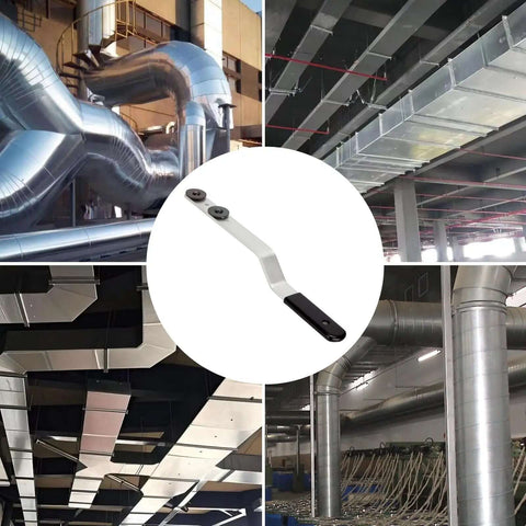 Sixteen Inch Duct Stretcher With Offset Handle For Ductwork And Sheet Metal, essential HVAC installer tool for shaping ducts.