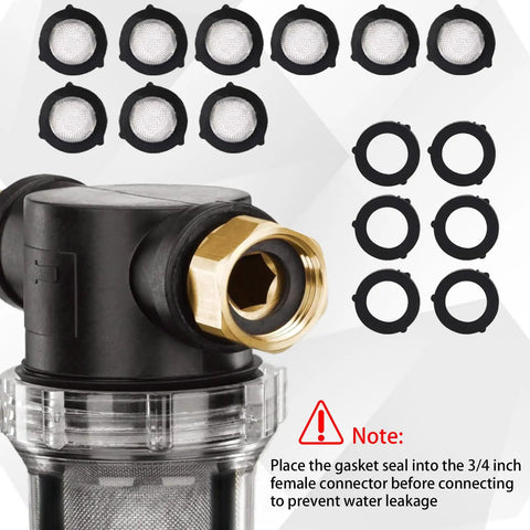 4 Pack Inline Water Filter Kit With 40 Mesh And 100 Mesh Screens For Garden Hose, Pressure Washer, RV, Camping And Car Wash, Sediment Filter