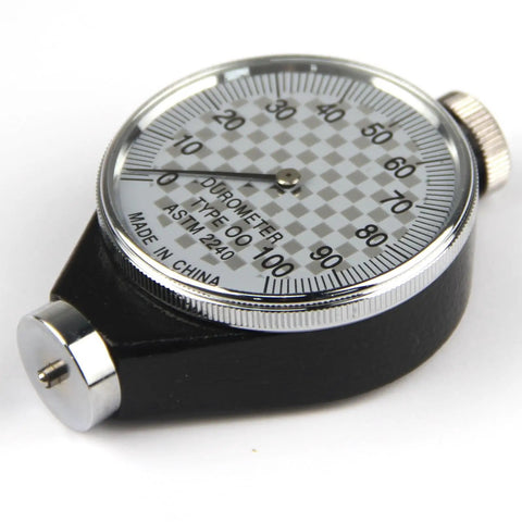 OO Durometer Dial Rubber Hardness Tester Type OO Handheld Gauge 0-100 Hoo with ASTM 2240 Compliant Dial, 1.19mm Tip, 2.5mm Stroke
