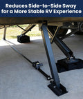 Beefy Heavy Duty Aluminum RV Stabilizer Mount For I Beam Adjustable 17 To 35 Inches Anti Sway Camper Jack Accessory visible