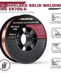 Pro Grade Mig Welding Wire 0.030 ER70S6 10 Lb Spool Low Splatter For Steel Smooth Feed And Deep Penetration Compatible With Lincoln Miller Forney Harbor Welders