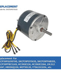 Top Tier Hvac Condenser Fan Motor 1/4 Hp 1100 Rpm 208 To 230 Volts With 5 Mfd Capacitor No Fuss Install For Carrier And Bryant Ac Systems Knockout Durability side view with wire connections
