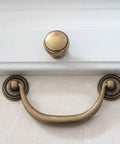 4.25 Inch Dresser Pull Handle Antique Bronze Zinc Alloy Cabinet Hardware Drawer Pull With 108mm Center To Center shown on furniture