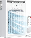 Portable Evaporative Mini AC With Remote, Four Speed Settings, 2 4 6 Hour Timer, Dual Mode Cooling, Colorful Night Light, Ideal For Room, Car