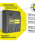 Automatic Vacuum Switch For Two Tool Setup With Seven-Second Delay Shutoff Auto On Off Mode For Shop Vac Dust Collectors in use