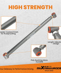 Universal Parallel Four Link Kit With Panhard Bar For Trucks Classic Cars Rat Rods And Hot Rods Rear Suspension Links For Street Ready Frame Rails Clearance Silver Gray adjustable steel bar with poly bushings