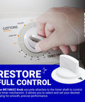 Dryer Timer Control Knob With Beefed Up Metal Ring For Hotpoint And GE Dryers D Shaped Shaft Compatible Easy Install Replacement