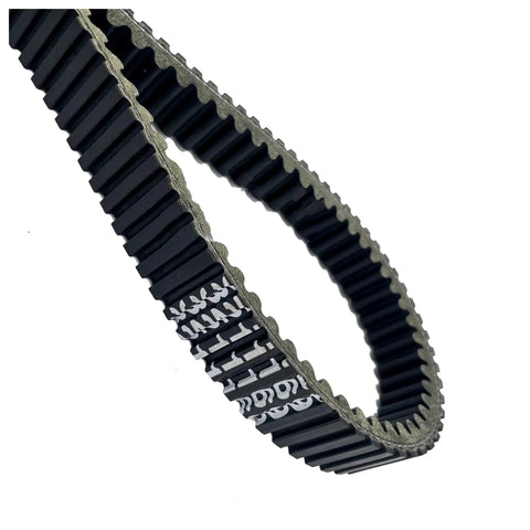 High Mileage V Drive Belt For Polaris Ranger And RZR 570 Ace Crew showing textured black rubber surface and durable teeth for off-road use.