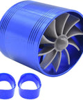 Universal Car Air Intake Turbo Turbine Charger Single Fan Gas Saver 64mm Inlet Fits Most Cars Trucks And SUVs