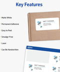 Reliable Printable Shipping Labels 2 X 4 Inch White Custom Sticker Sheets With True Block Coating for easy addressing on packages.