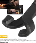 Heavy Duty Beefy Blacksmith Tools Set For Knife Making With V Bit Blade Tongs Set and Forge Hammer in action