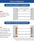 Instructions for measuring Heavy Duty Aluminum Garage Door Flood Barrier Detachable Water Prevention Shield for installation.