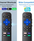 Two Pack Replacement Remote For Smart TVs Backups, Plug And Play, Compatible With Hisense Onn Sharp Series, remote front view