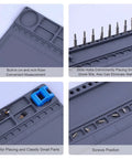 Anti Static Mat For PC Building And Electronics Repair, Heat Resistant Up To 932F, ESD Safe Soldering Pad With slots and ruler