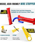 Seven In One Pro Grade Ethernet Crimping Tool Kit For RJ45 RJ11 Network Cabling Cat6 Cat5e Cat5 Connectors tools image