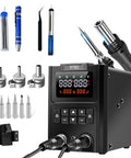 Must-Have 2-In-1 Soldering Station Pro Kit With Soldering Iron And Hot Air Gun 600W Ceramic Heating Anti Static Fast Heat