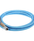 High Pressure Steam Hose Replacement for Irons and Steam Cleaners, Lightweight and Heavy Duty, coiled sky-blue hose