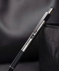 Heavy Duty 0.7Mm Mechanical Pencil Two Pack Designed As A Daily Driver With Lightweight Steel Tubes, silver finish and rubber grip.