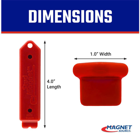 Solid Pick Magnetic Stud Finder With Durable Shield Pinpoints Drywall Screws And Nails Spot On For Straight Shot Diy Projects Hanging Picture Frames And Mounting Floating Shelves No Batteries Required In Classic Red