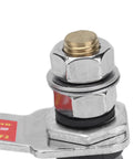 Close-up of the Heavy Duty Magnetic Welding Ground Clamp With Strong Suction And Stable Silicone Insulation showing copper rod and nuts.