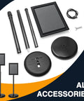 Components of Two Pack Adjustable Floor Sign Stand 8.5 By 11 Inch Poster Holder With 360 Degree Rotating Frame and base parts