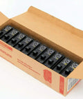 10 Pack HOM120 Plug On Circuit Breakers One Pole 20 Amp 120 240 Volt For Home Electrical Panels Replacement Safety UL Listed Easy Mount Thermal Magnetic Trip Ideal For Retrofit And New Installations Beefy Durable Build, boxed