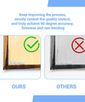 Comparison of 90-degree accuracy using Rock Solid 1 Inch Stainless Steel L Brackets 40 Pack With 80 Countersunk Screws.