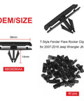 Jeep Wrangler Fender Clip Kit 161 Pieces Premium Push Pins Rocker Molding Clips Grill Bumper Pins for 2007 To 2022 JL JK And 2005 To 2010