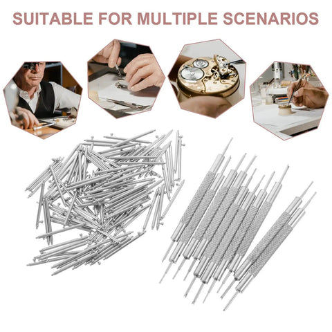 Stainless Steel Watch Spring Bar Pins And Repair Tool Kit For Watch Band Link Replacement With Universal Compatibility And Secure
