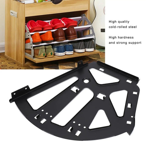 Heavy Duty 3 Layer Shoe Cabinet Bracket Kit with Steel Black Drawer Hinges and Mounting Hardware for Flippin Drawers