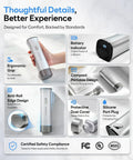 Cordless Handheld Vacuum Sealer For Food 75kPa 2000mAh Battery Meal Prep Ready ergonomic design features